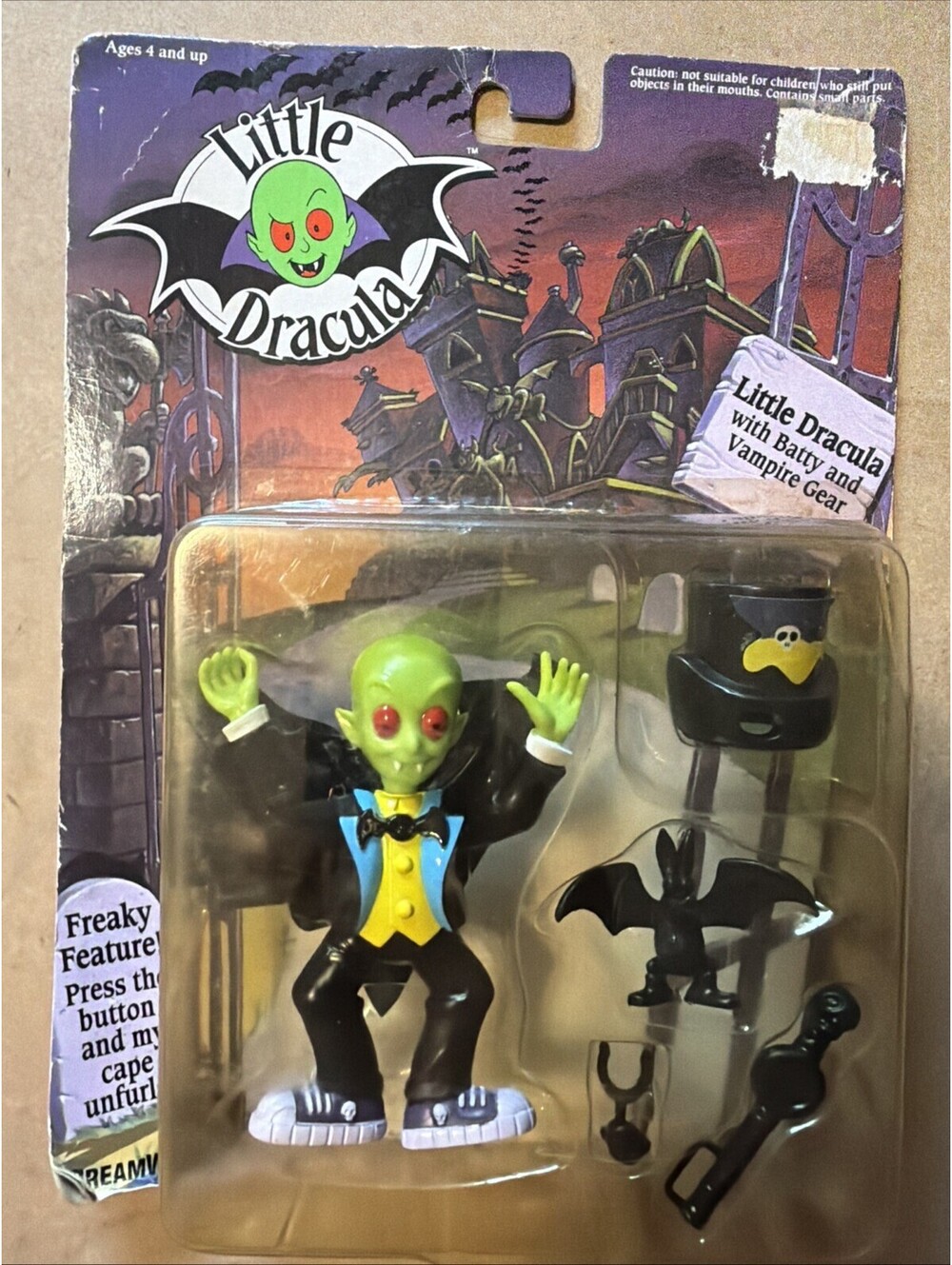 1991 Drac Attack MOC Vintage Little Dracula Dreamworks Figure Bandai NEW Sealed